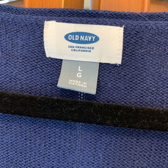 Old Navy - Navy Blue and Cream Polkadot Sweater - Picture 3 of 4